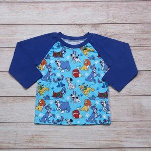 Boutique Cartoon Dog Lady Tramp Pluto Dalmatians Boys Long Sleeve Shirt